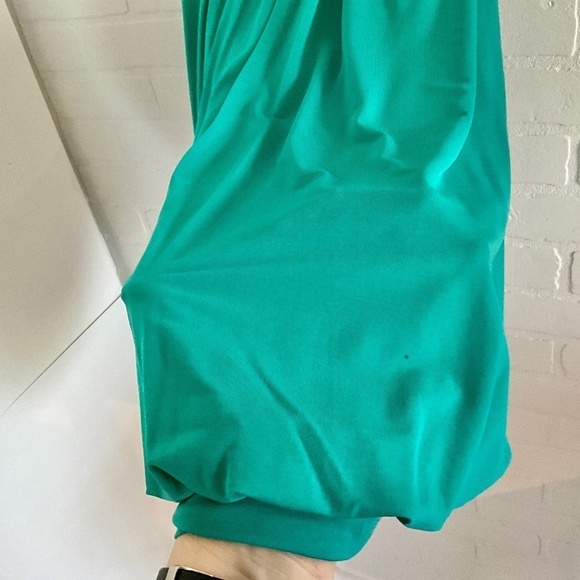 BCBGMaxAzria Mini dress Solid Teal/Aqua Green Balloon Halter S - Picture 6 of 16